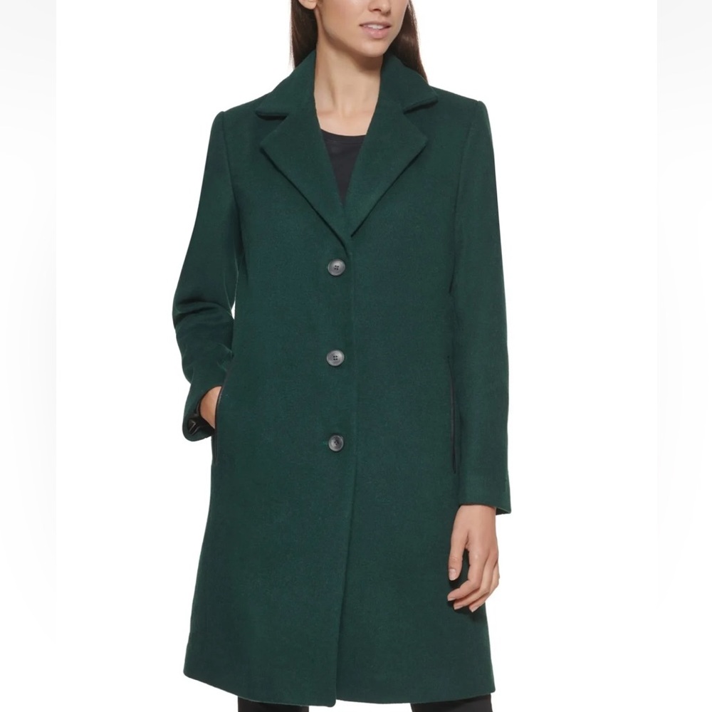 DKNY- Dark Green heavy peacoat jacket